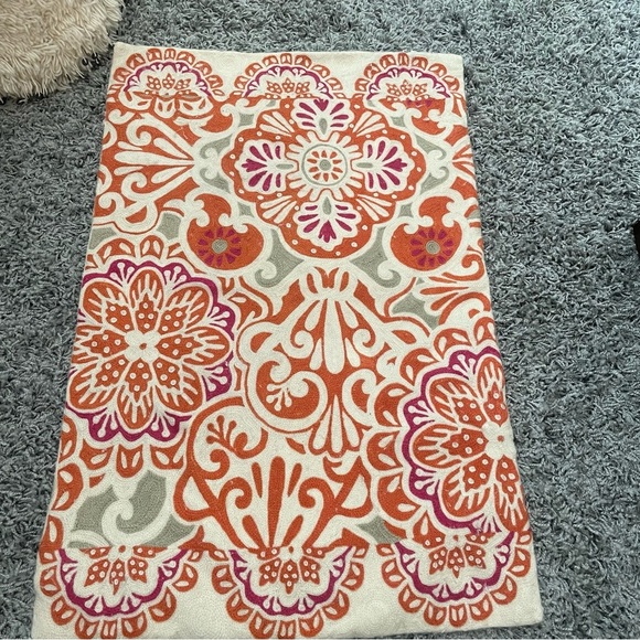 Pottery Barn Home Goods Wool Hand Embroidered Wall Piece Rug side table topper - Picture 3 of 16